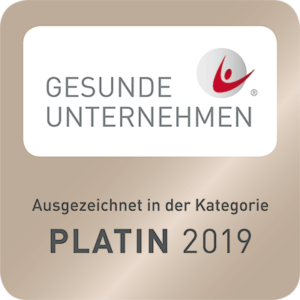 Gesunde Unternehmen - Auszeichnung Platin 2019